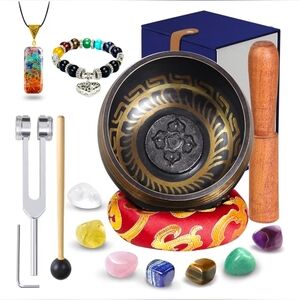 Handmade Brass 3.5" Meditation Singing Bowl Set